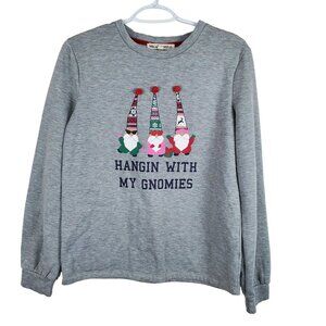 Wallflower Christmas Hangin With My Gnomies Sweater Size S Winter Gnome Holiday